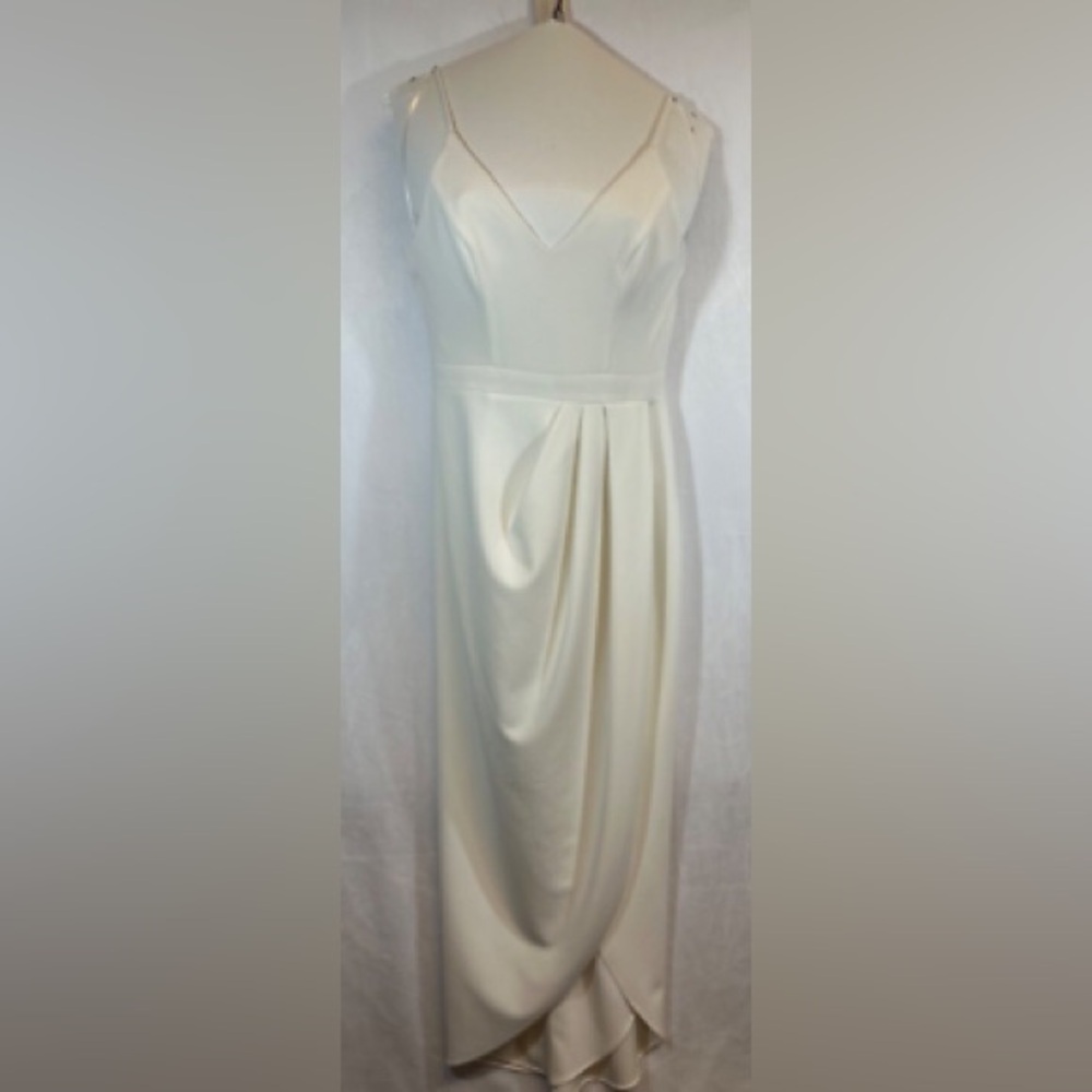 BHLDN Cream High Low Dress
